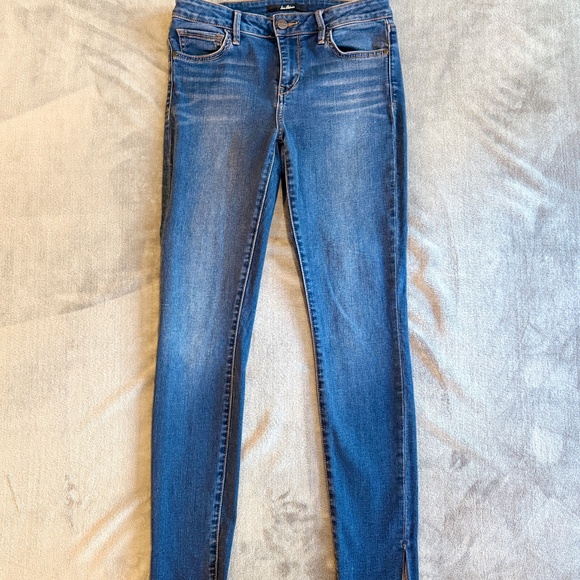 Sam Edelman The Kitten Midrise Skinny Ankle Distressed, Raw hem Size 27 - Picture 6 of 10